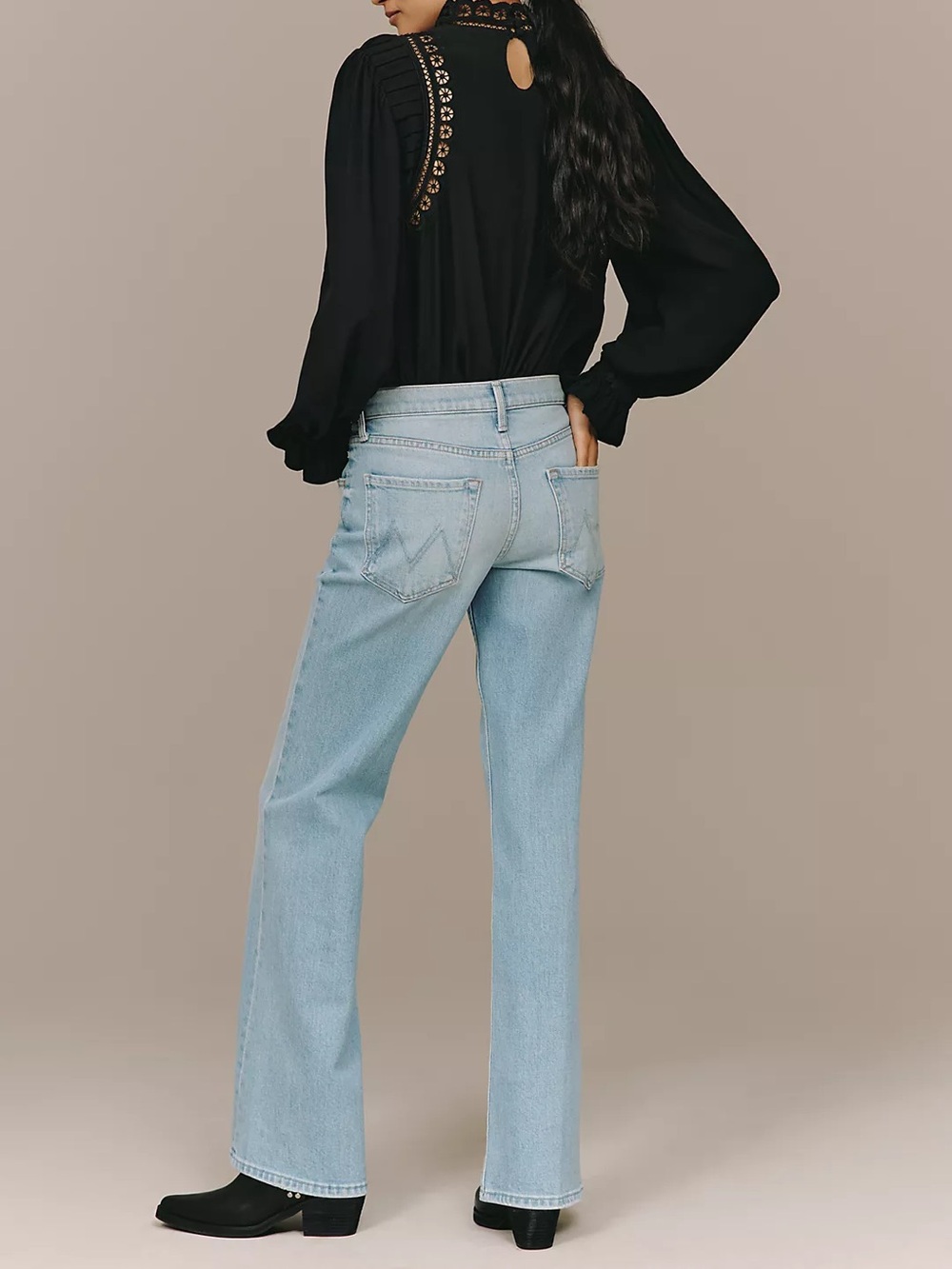 MOTHER Bookie Sneak Jeans in Cool As A Cat 28